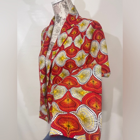 RUE DES ABSSESSES-PARIS Red and gold print blazer size‎ M. - Picture 5 of 12